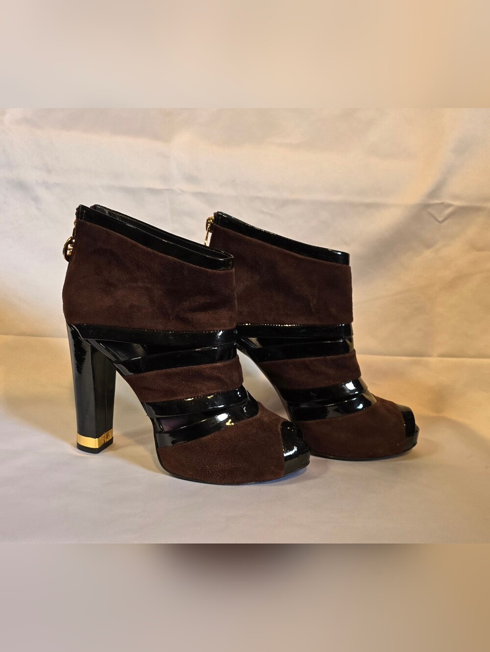 Tory Burch Lucille Peep Toe Booties